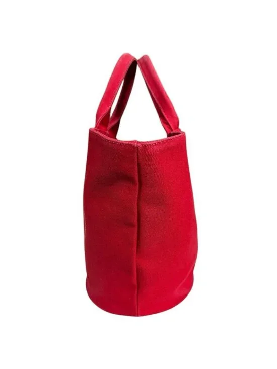 ★SOLD★ Prada Canapa Fabric Shoulder Bag Canvas Red - Picture 5 of 10
